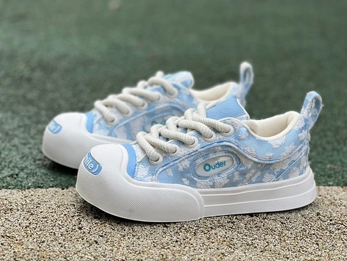 NO1 x Ouder Smiler Blue White Casual Sneakers