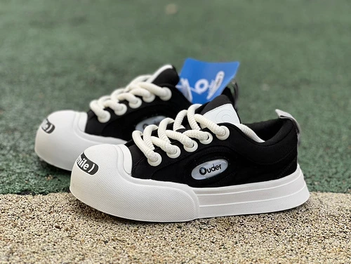 NO1 x Ouder Smiler Black White Casual Sneakers