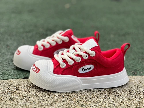 NO1 x Ouder Smiler Bright Red Casual Sneakers