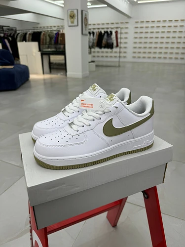 Nike Air Force 1 White Brown Green Hook FJ4146-110