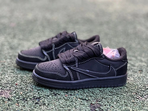 Travis Scott x Air Jordan 1 Low DO5442-001 Black Kids Version