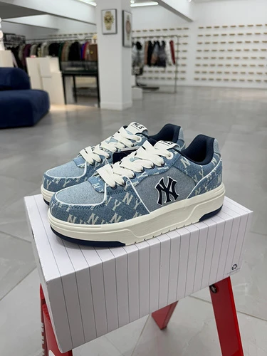 MLB Chunky Liner Denim Blue White Dad Shoes