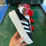 Adidas Gazelle Bold Black White Retro Sneakers HQ6912