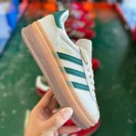 Adidas Gazelle Bold White Green Retro Sneakers ID7056