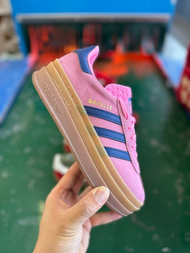 Adidas Gazelle Bold Pink Blue Retro Sneakers HO6122