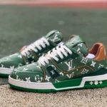 Louis Vuitton Trainer Green Brown