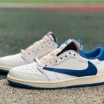 Travis Scott x Fragment Design x Air Jordan 1 Low White Blue DM7866-104