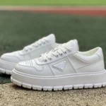 PRADA Leather Low Top White Sneakers