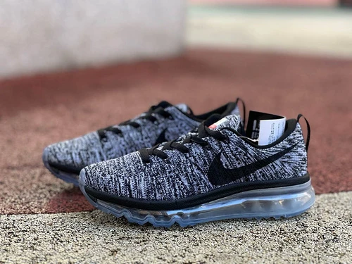 Nike Flyknit Max 2016 Grey Black Running Shoes 620469-105