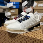 Louis Vuitton Trainer White Red Black Blue