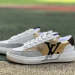 Louis Vuitton Charlie Lace-Up Low White Gold