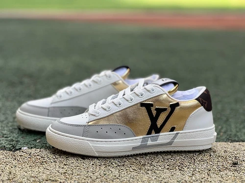 Louis Vuitton Charlie Lace-Up Low White Gold