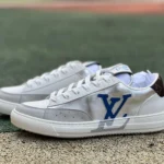 Louis Vuitton Charlie Lace-Up Low White Silver Blue