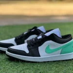 Air Jordan 1 Low 553558-131 Black White Green Mint Y Version