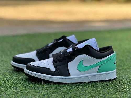 Air Jordan 1 Low 553558-131 Black White Green Mint Y Version