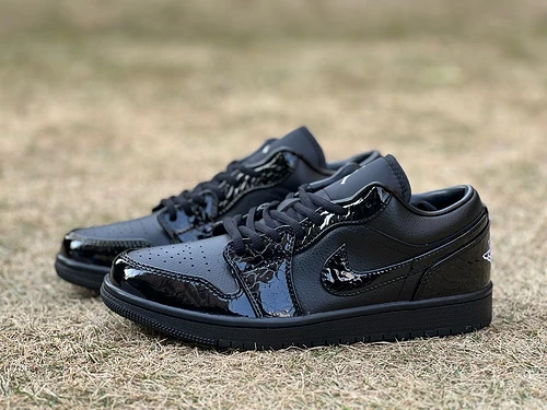 Air Jordan 1 Low HJ7743-010 Black Patent Y Version