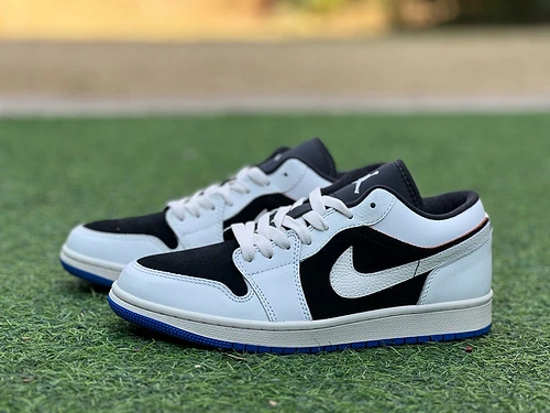 Air Jordan 1 Low HQ0764-001 Black White Blue Retro