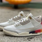 J Balvin x Air Jordan 3 Sneakers White/Blue/Red FN0344-901