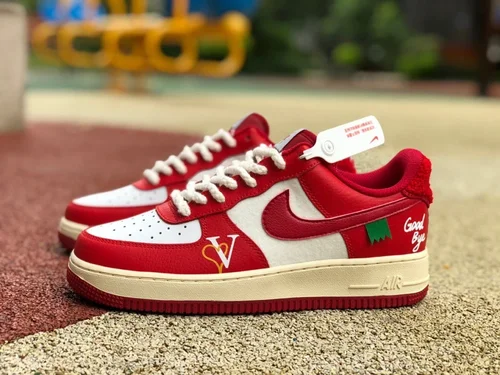 Nike Air Force 1 AF1 White Red Casual Sneakers DO5220-161