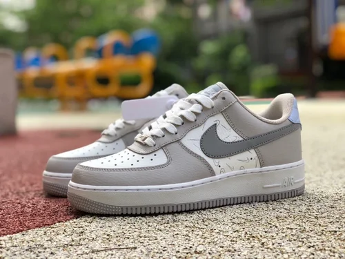 Nike Air Force 1 Low Grey White Casual Sneakers DR7857-101