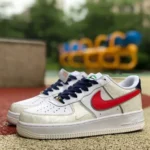 Nike Air Force 1 AF1 White Red Blue Snake Print Sneakers DV1493-161