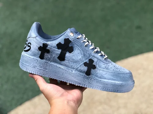 Nike Air Force 1 Custom Distressed Style Sneakers