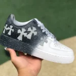 Nike Air Force 1 Custom Distressed White Black Low