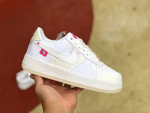 Nike Air Force 1 Low AF1 White Pink Material Patch Pure Original Version DX6061-111