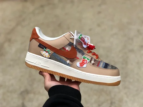 Nike Air Force 1 Low Christmas Brown Red CW2288-686