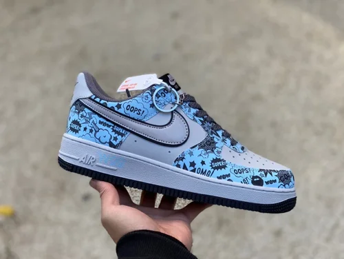 Nike Air Force 1 Low Grey Blue 3M Graffiti ZG0088-822