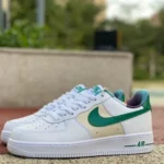 Nike Air Force 1 07 LV8 EMB White Green AF1 Low-Top Sneakers DM0109-100