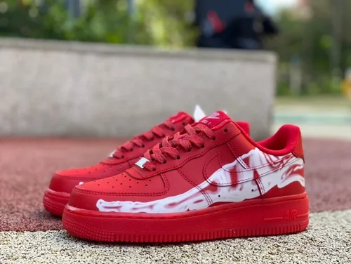 Nike Air Force 1 '07 Low Big Red Bone X-Ray Halloween Exclusive Low-Top Sneakers CU8067-600