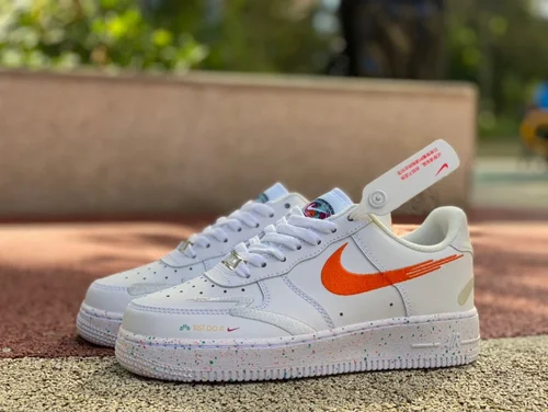 Nike Air Force 1 Low AF1 White Orange Yellow Splatter Low-Top Sneakers FD4622-131