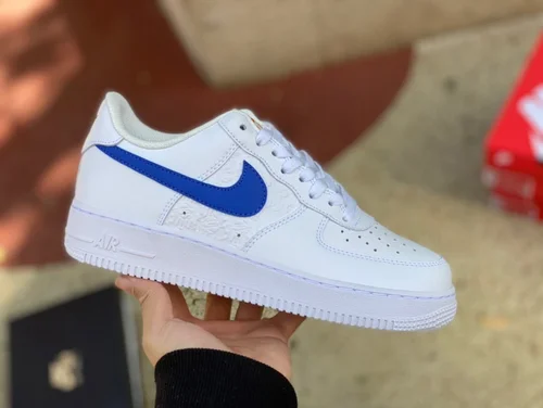 Nike Air Force 1 Low AF1 White Blue Durable Low-Top Sneakers FD0667-100