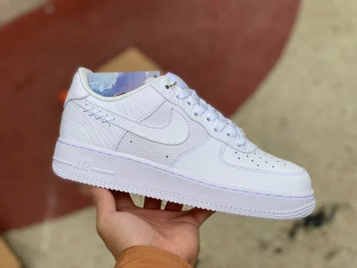 Nike Air Force 1 Low "Color of the Month" Anti-Slip Cushioned Low-Top Sneakers Unisex White DZ4