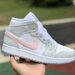 Air Jordan 1 Mid SE White Grey Pink DN4045-001