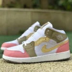 Air Jordan 1 Mid Pink Brown DJ0338-100