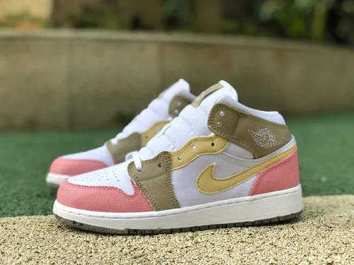 Air Jordan 1 Mid Pink Brown DJ0338-100