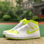 Air Jordan 1 Mid White Green Lime BQ6472-131