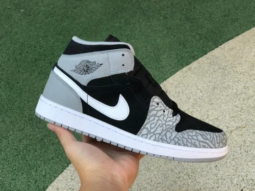 Air Jordan 1 Mid Black Grey Elephant DM1200-016