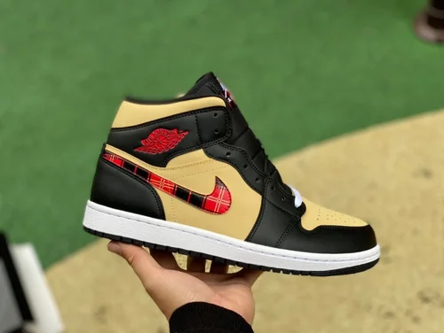 Air Jordan 1 Mid Black Brown Red DZ5329-001