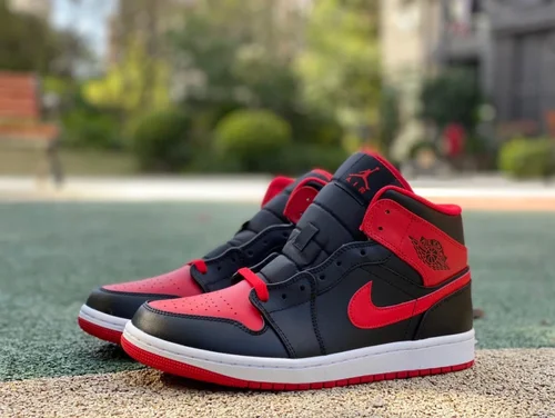 Air Jordan 1 Mid Black Red DQ8426-060