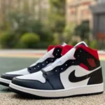 Air Jordan 1 Mid Black White Red BQ6472-061