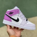 Air Jordan 1 Mid GS White Pink DQ8423-501