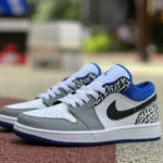 Air Jordan 1 Low DM1199-140 Grey Blue Elephant Print Retro