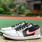 Air Jordan 1 Low 553558-062 White Black Pink Retro