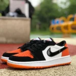 Air Jordan 1 Low Golf DD9315-800 Black White Orange Shattered Retro