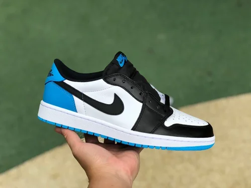 Air Jordan 1 Low CZ0790-104 Black White Blue UNC Retro