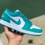 Air Jordan 1 DC0774-132 White Green Tiffany Low-Top