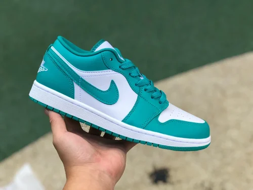 Air Jordan 1 DC0774-132 White Green Tiffany Low-Top